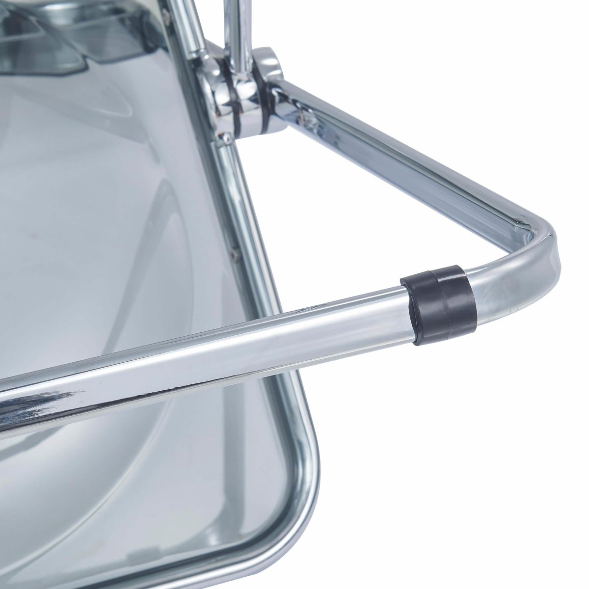 Lawrence Acrylic Folding Chair With Metal Frame Set of 4