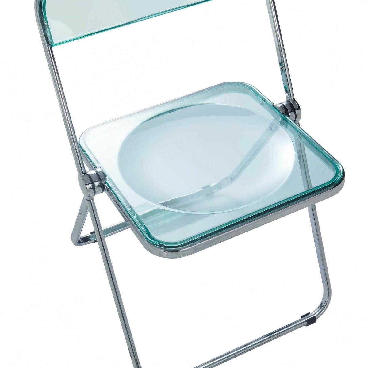 Lawrence Acrylic Folding Chair With Metal Frame Set of 4