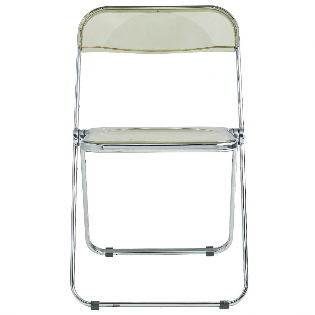 Lawrence Acrylic Folding Chair With Metal Frame Set of 4