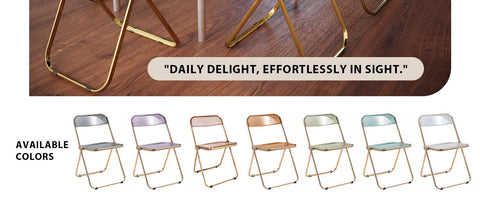 Lawrence Acrylic Folding Chair With Metal Frame