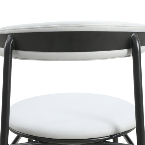 LeisureMod Lume Modern Dining Chair Upholstered in Polyester with Metal Legs