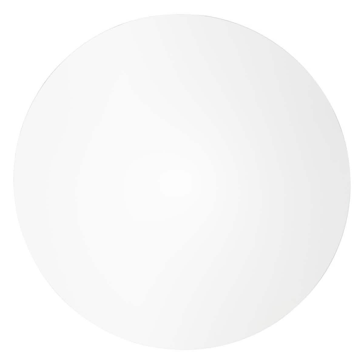 LeisureMod 5 - Piece Dining Set Round White MDF Table and 4 Acrylic Chairs with White Base