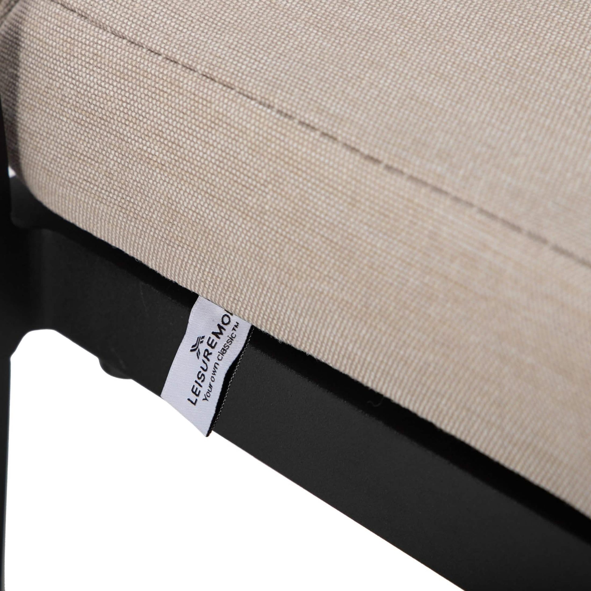 Chelsea Modern Patio Bar Chair in Powder-Coated Aluminum with Removable Cushion Beige Bar Stools Leisuremod