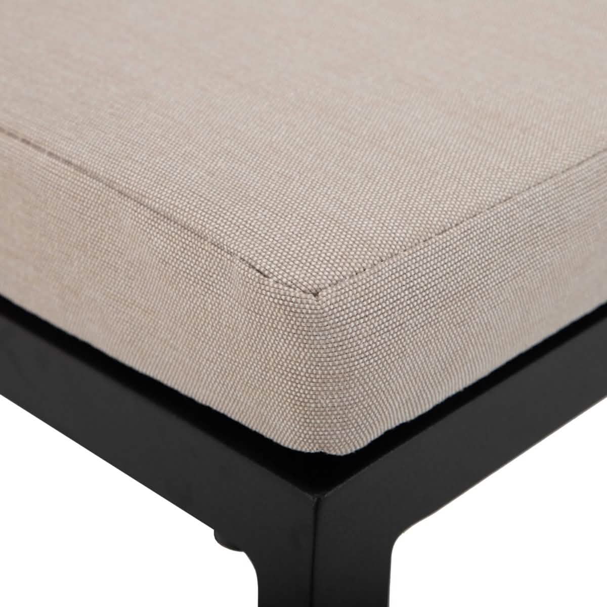 Chelsea Modern Patio Bar Chair in Powder-Coated Aluminum with Removable Cushion Beige Bar Stools Leisuremod