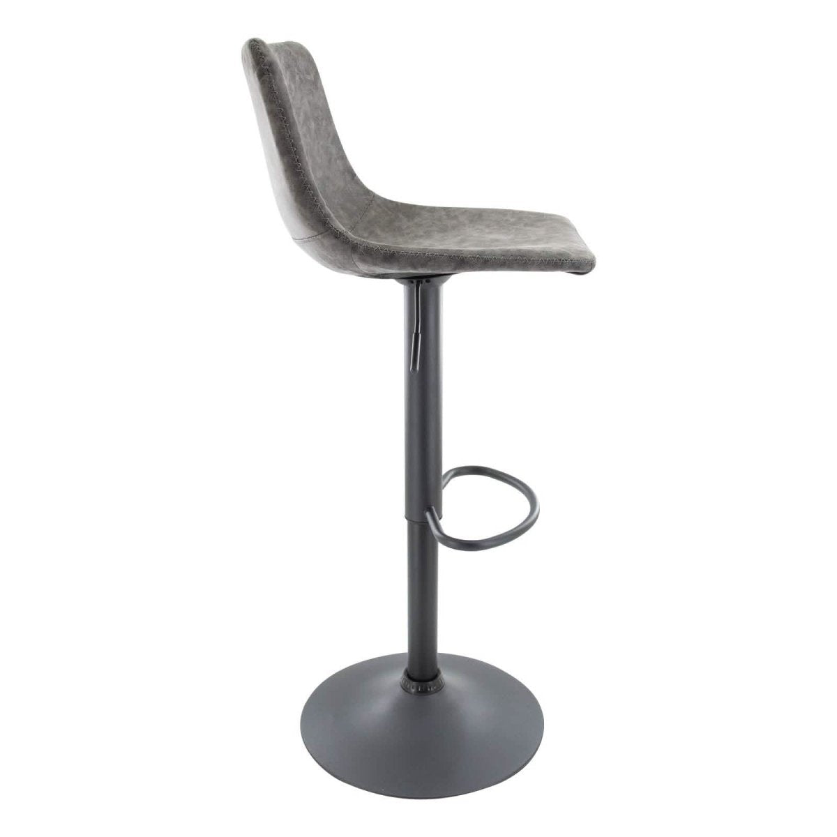Tilbury Modern Adjustable Bar Stool with Footrest and 360-Degree Swivel Peacock Blue Bar Stools Leisuremod