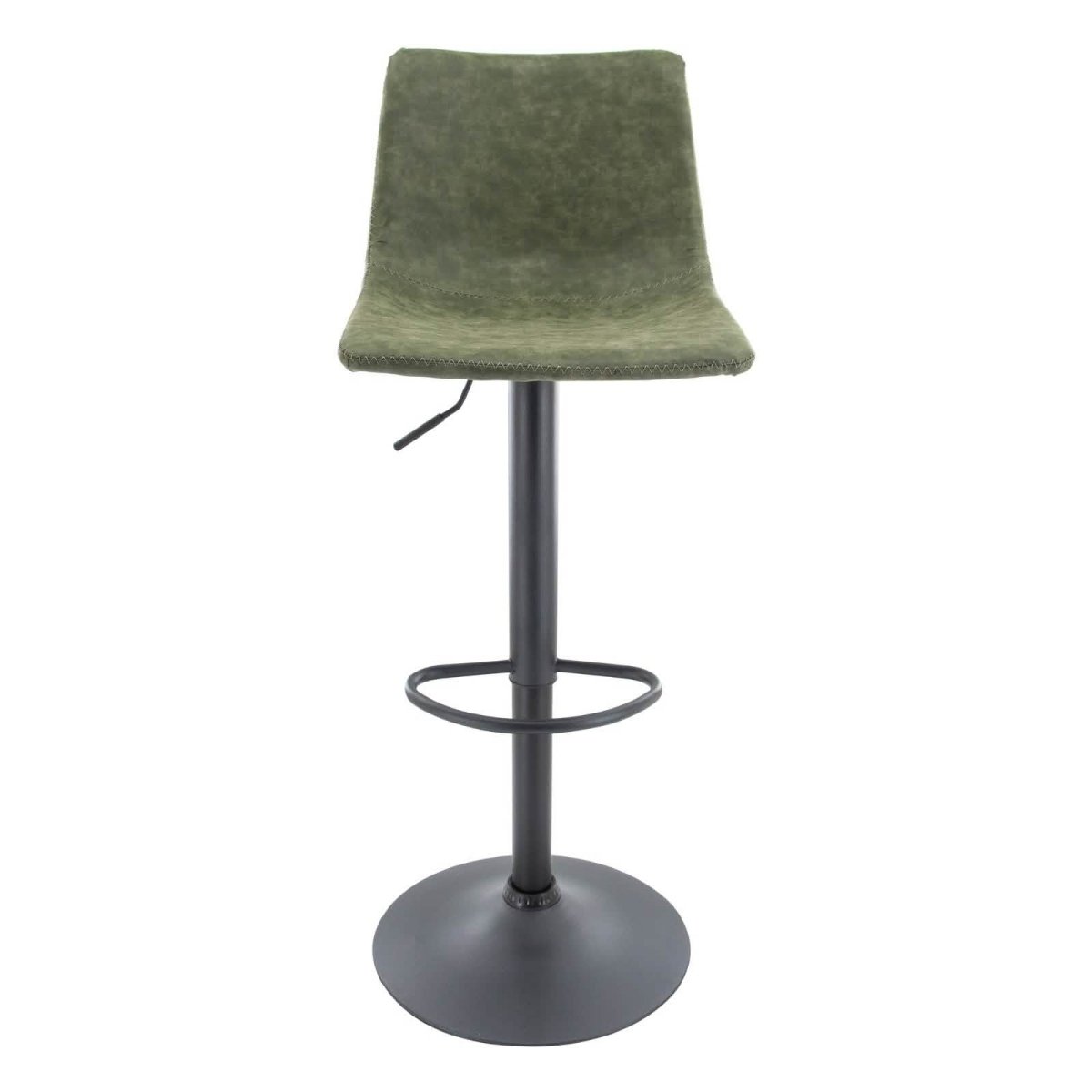 Tilbury Modern Adjustable Bar Stool with Footrest and 360-Degree Swivel Peacock Blue Bar Stools Leisuremod