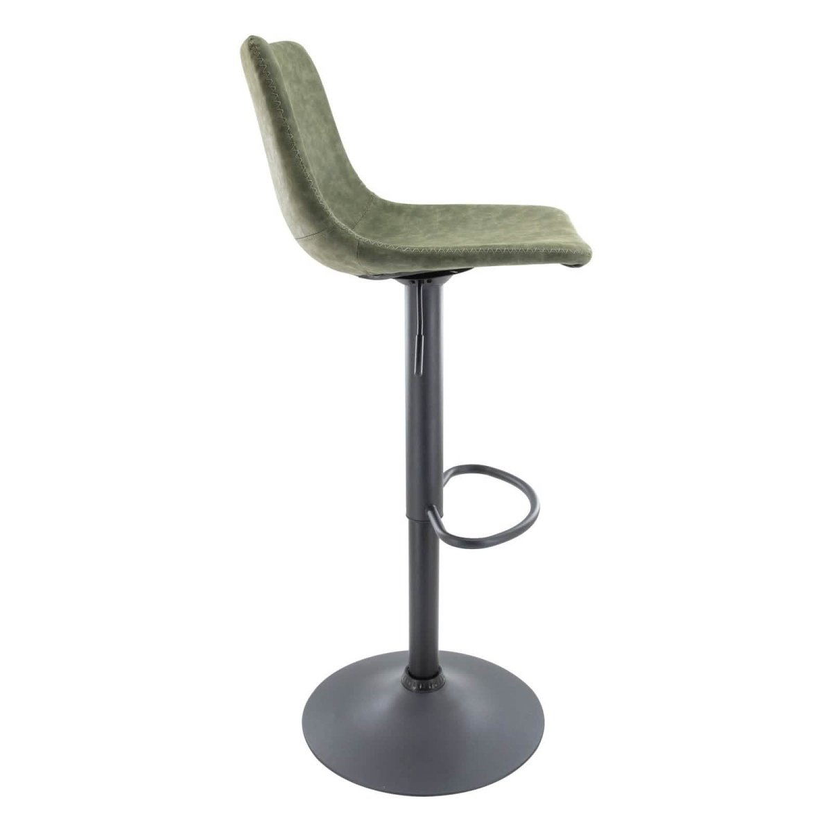 Tilbury Modern Adjustable Bar Stool with Footrest and 360-Degree Swivel Peacock Blue Bar Stools Leisuremod