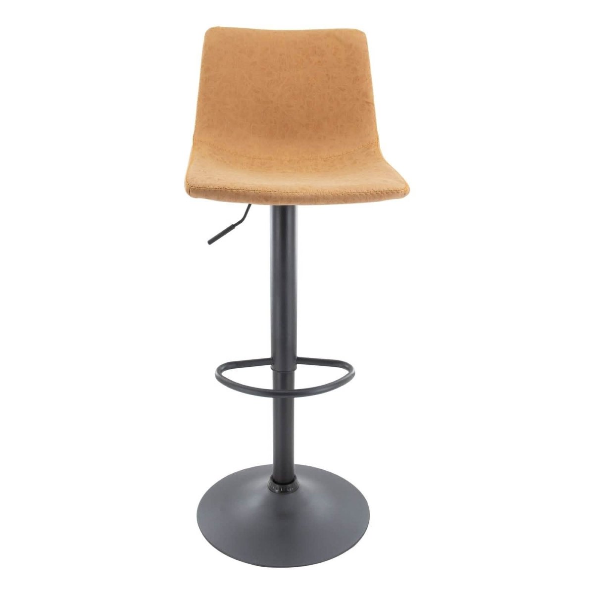 Tilbury Modern Adjustable Bar Stool with Footrest and 360-Degree Swivel Peacock Blue Bar Stools Leisuremod
