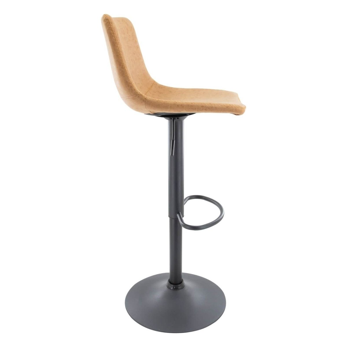 Tilbury Modern Adjustable Bar Stool with Footrest and 360-Degree Swivel Peacock Blue Bar Stools Leisuremod