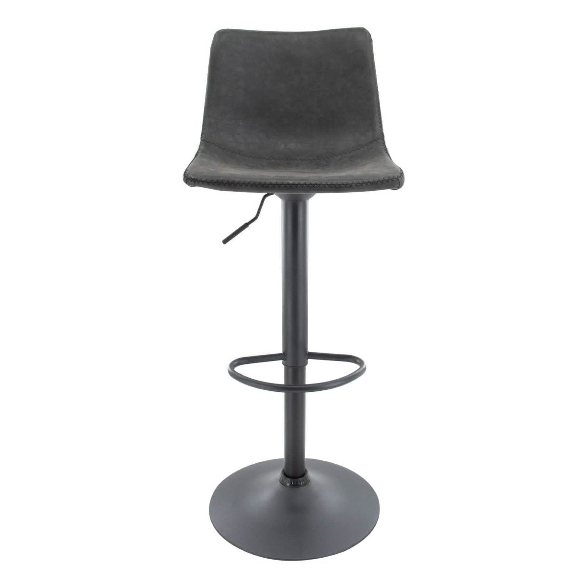 Tilbury Modern Adjustable Bar Stool with Footrest and 360-Degree Swivel Peacock Blue Bar Stools Leisuremod