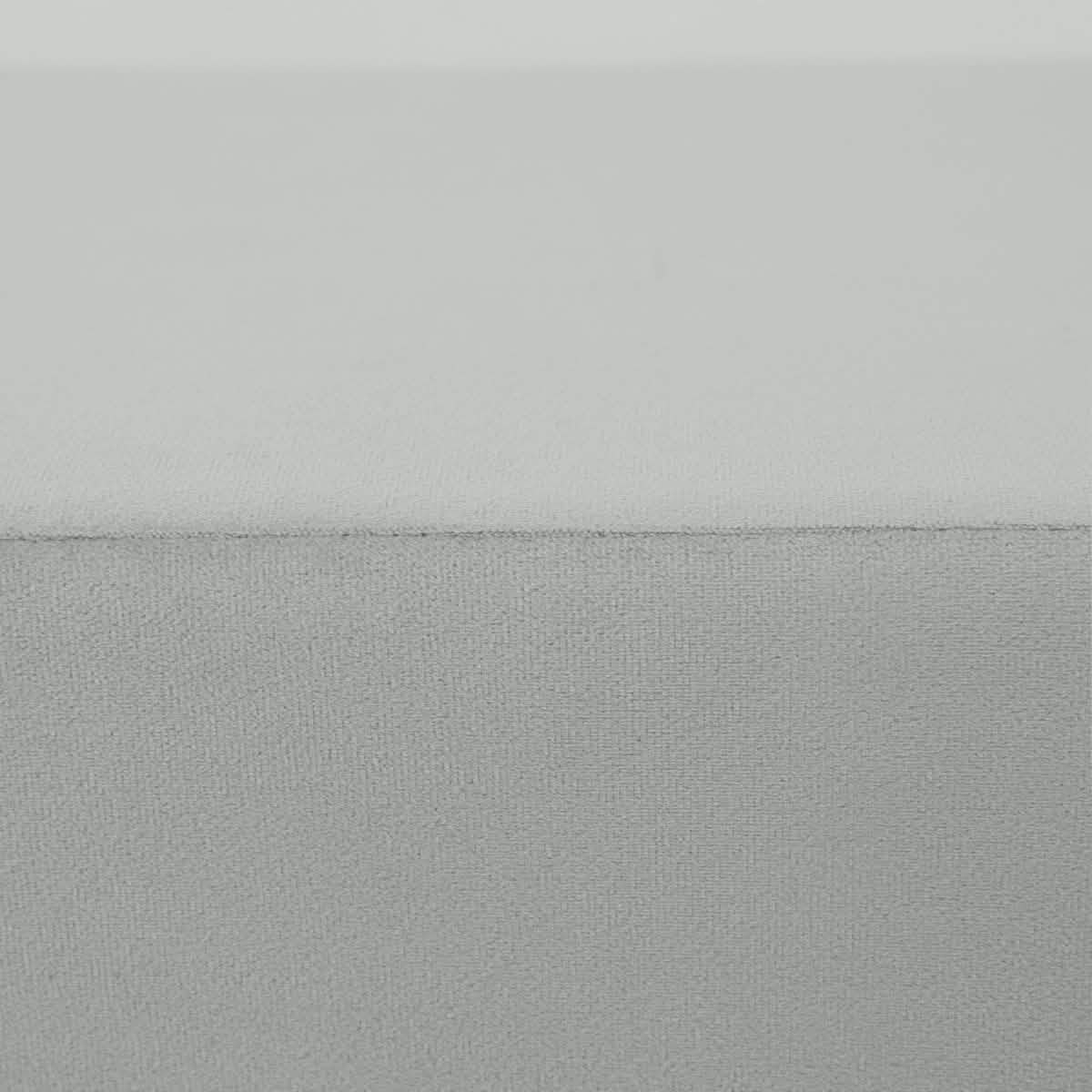 Vint Modern Bench Upholstered in Velvet Boucle With Padded Foam Seat Light Grey in Velvet BENCH Leisuremod