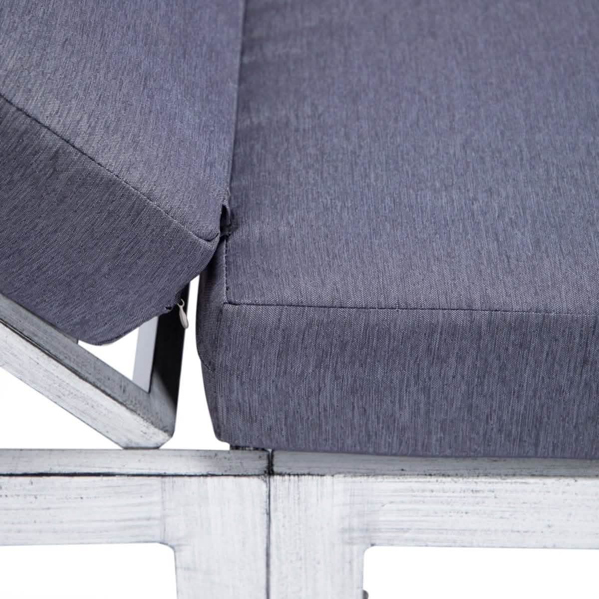 Chelsea Outdoor Chaise Lounge Chair With Side Table and Removable Cushions Chaise Lounge Chair Leisuremod