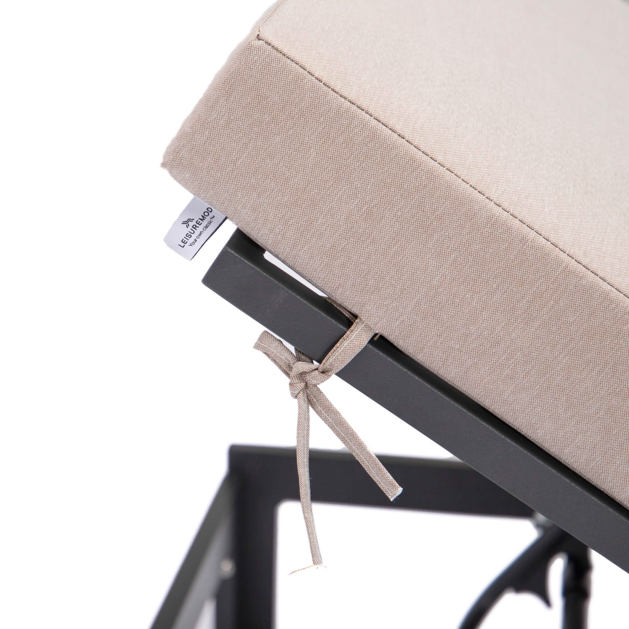 Chelsea Outdoor Chaise Lounge Chair With Side Table and Removable Cushions Chaise Lounge Chair Leisuremod