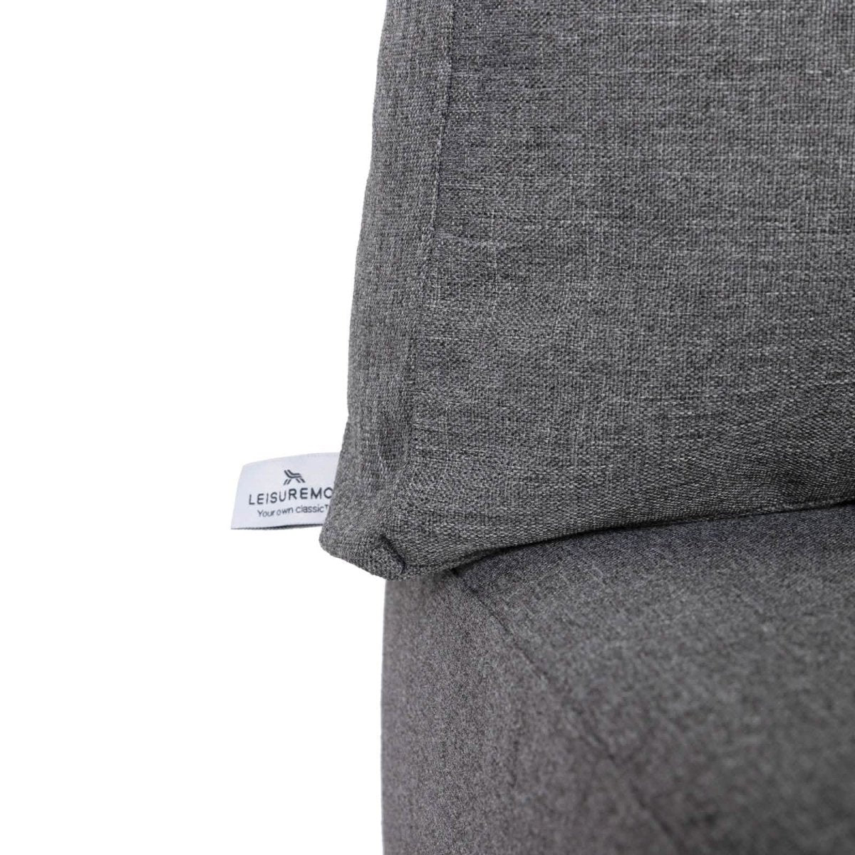 Leisuremod Conversation Set Chelsea Modern 6-Piece Patio Sectional Set in Black Aluminum with Removable Cushions