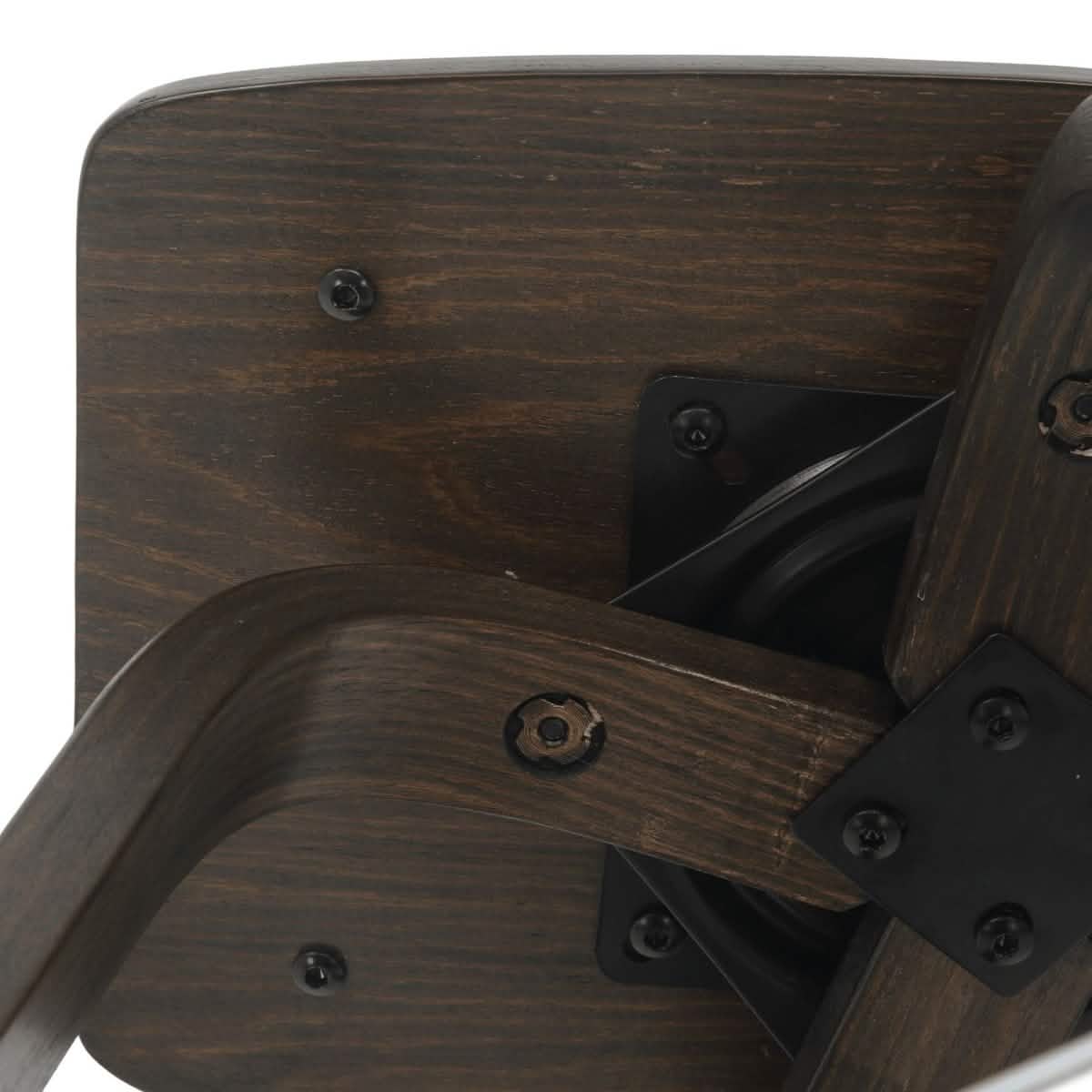 Pelya Leather Counter Stool with Square Seat and Poplar Wood Base Dark Walnut White Counter Stool Leisuremod