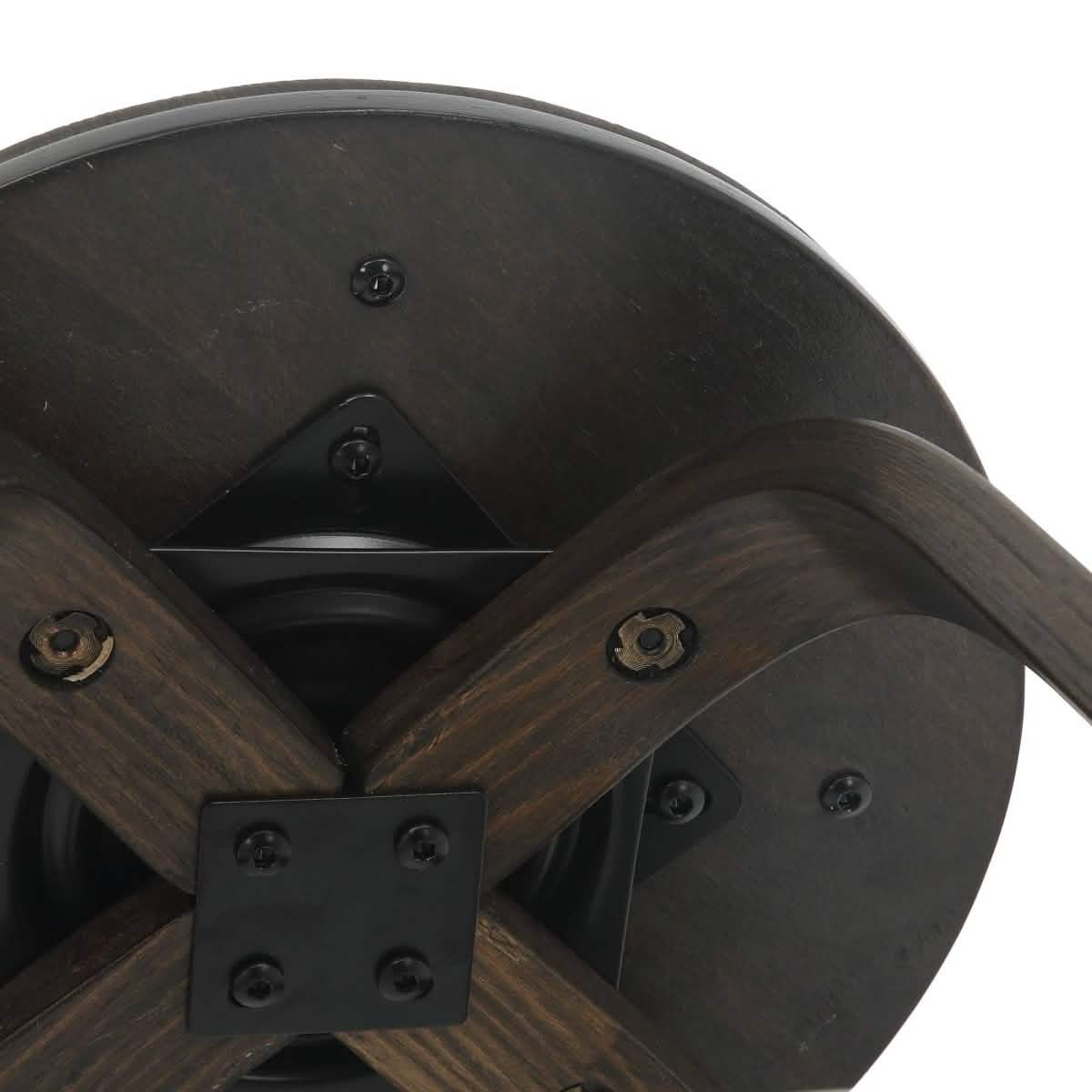 Pelya Modern Swivel Counter Stool Upholstered in Leather With Chrome Iron Footrest Dark Walnut Brown Counter Stool Leisuremod