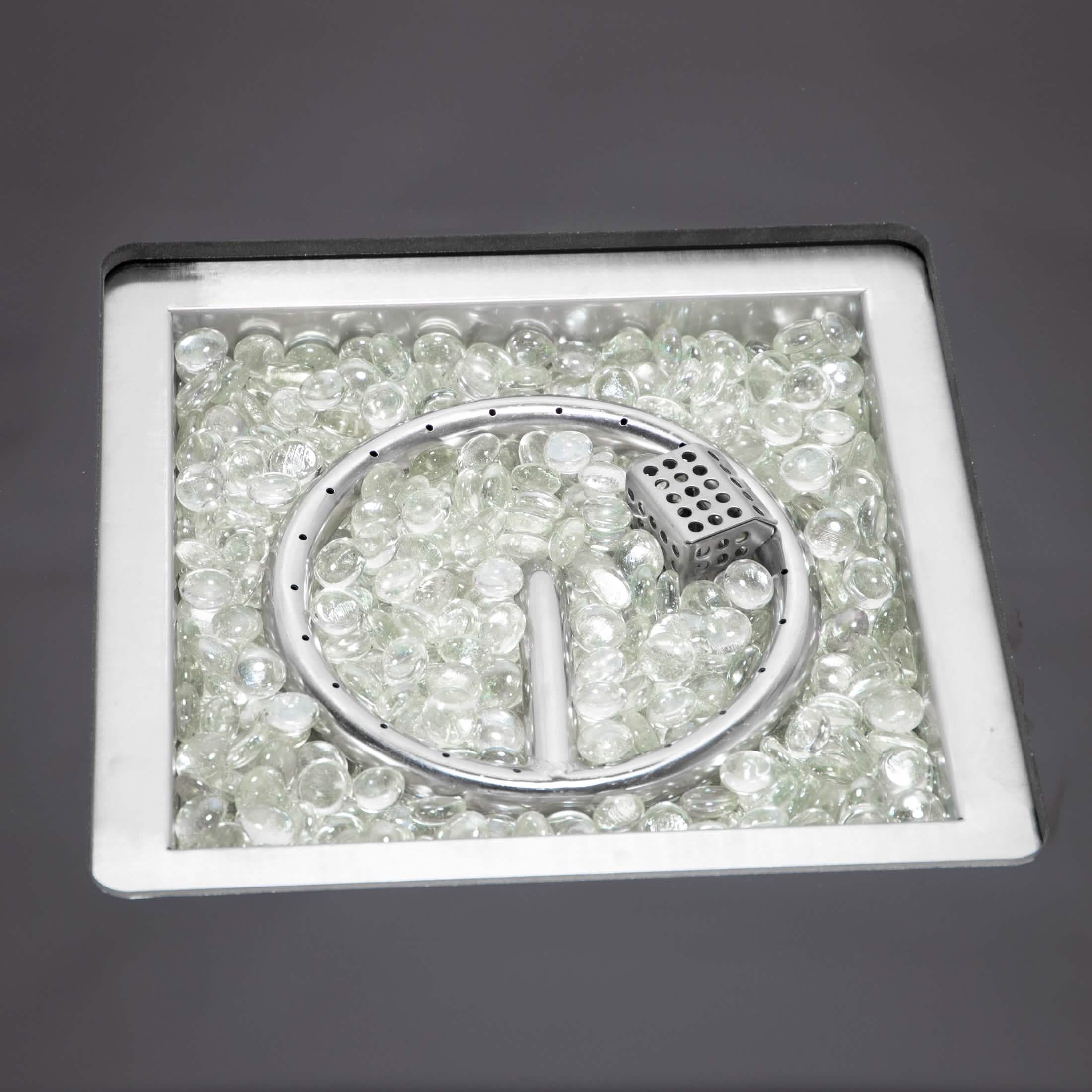 Walbrooke Aluminum Patio Conversation With Fire Pit Table & Tank Holder Coversation Set Leisuremod