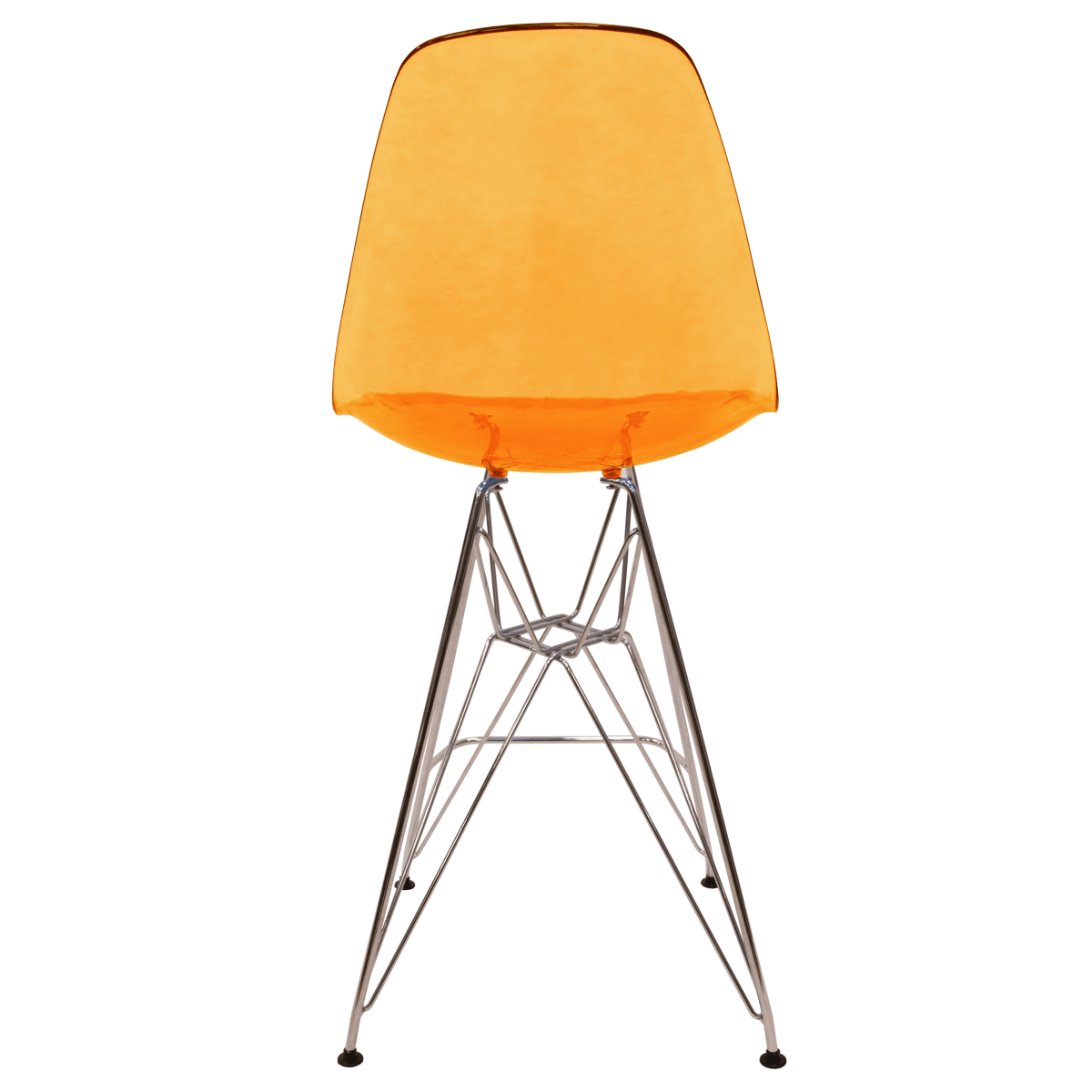 LeisureMod Cresco Modern Acrylic Barstool with Gold Chrome Base and Footrest