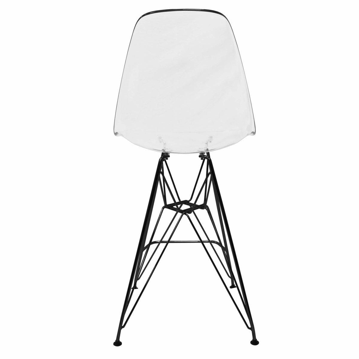LeisureMod Cresco Modern Acrylic Barstool with Gold Chrome Base and Footrest