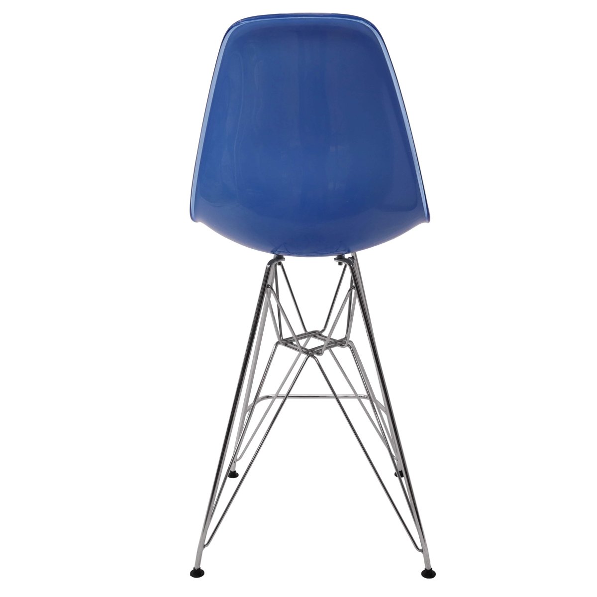 LeisureMod Cresco Modern Acrylic Barstool with Gold Chrome Base and Footrest