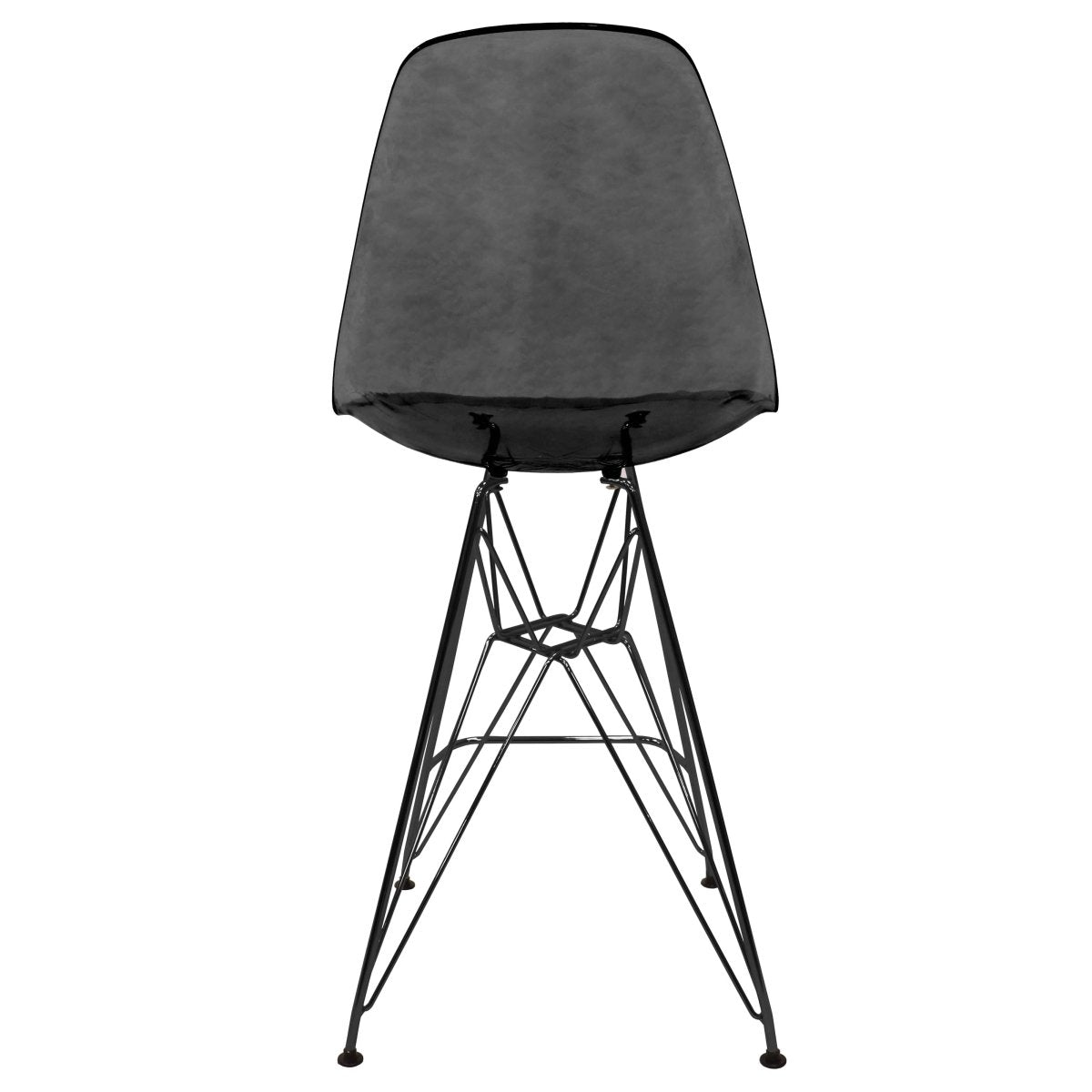 LeisureMod Cresco Modern Acrylic Barstool with Gold Chrome Base and Footrest