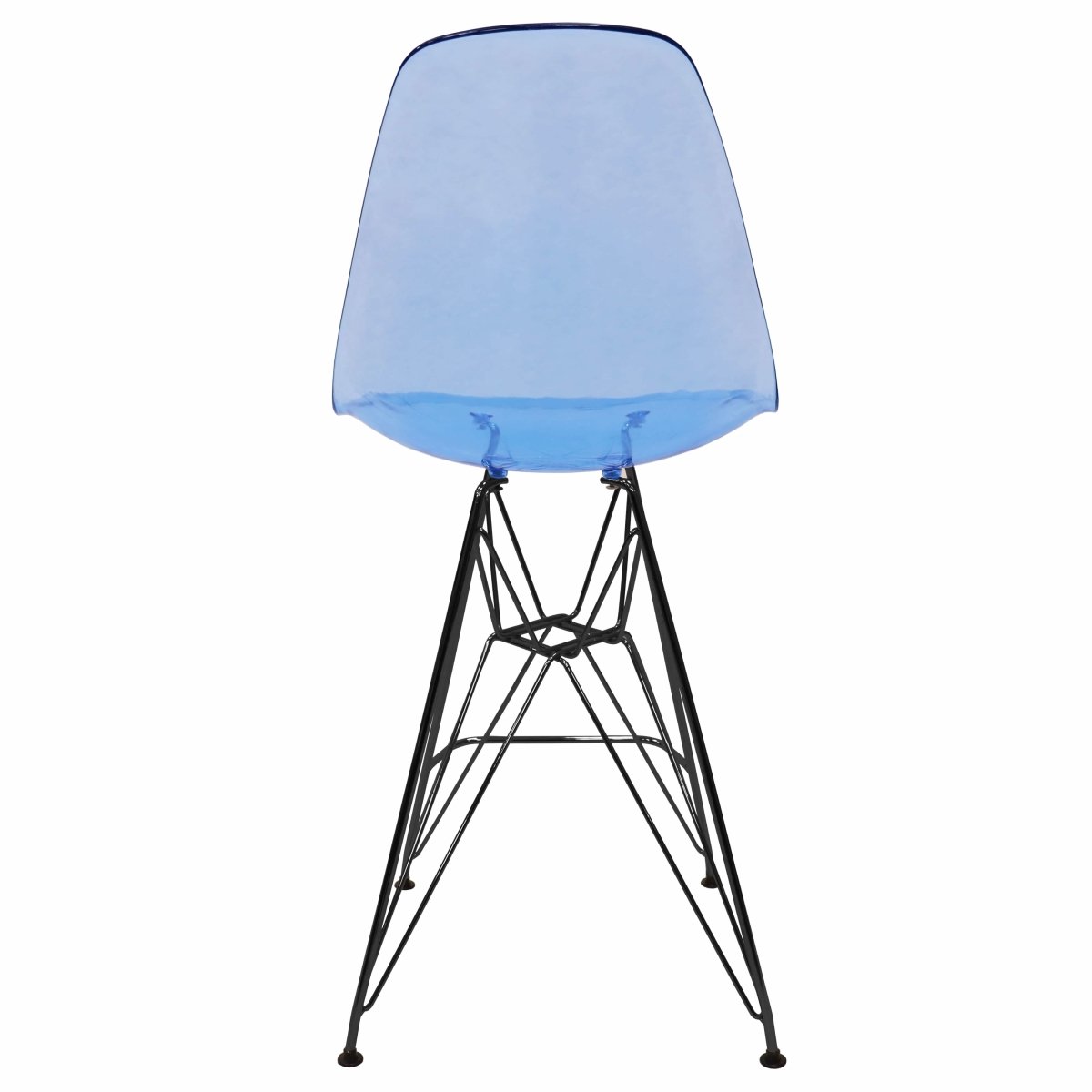 LeisureMod Cresco Modern Acrylic Barstool with Gold Chrome Base and Footrest