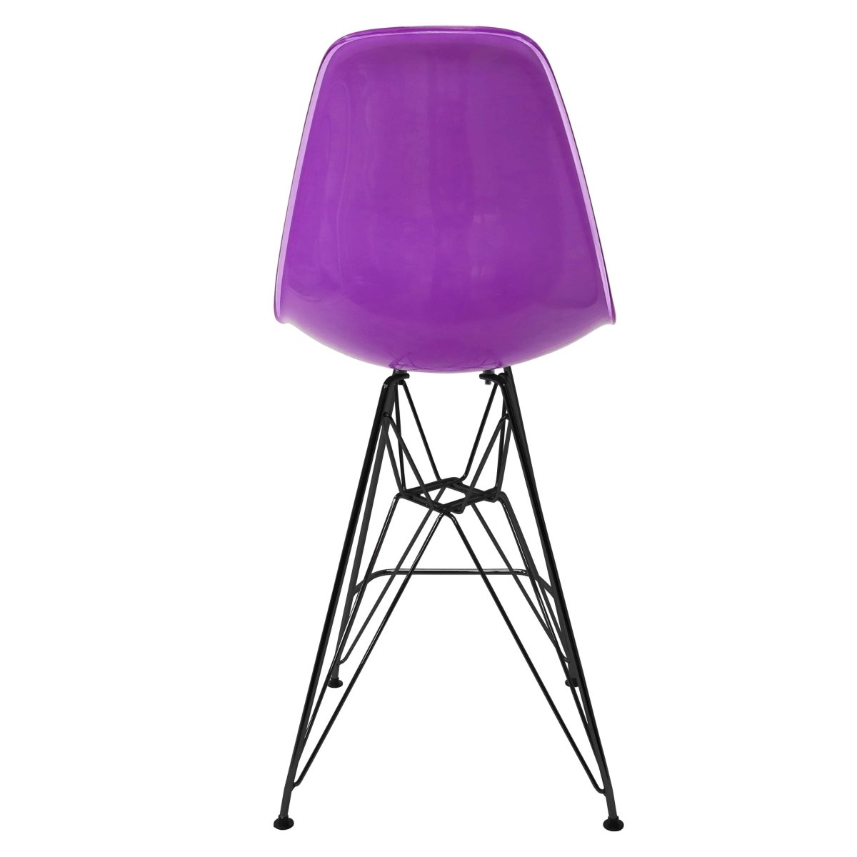 LeisureMod Cresco Modern Acrylic Barstool with Gold Chrome Base and Footrest