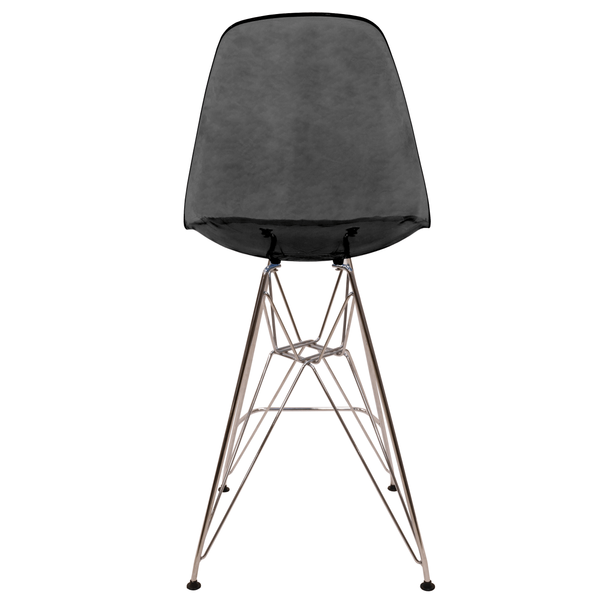LeisureMod Cresco Modern Acrylic Barstool with Gold Chrome Base and Footrest