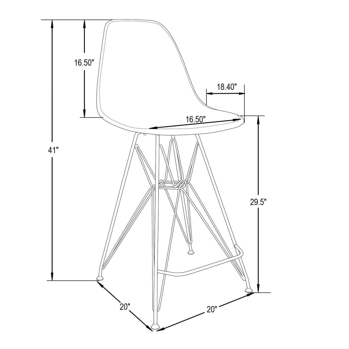 LeisureMod Cresco Modern Acrylic Barstool with Gold Chrome Base and Footrest