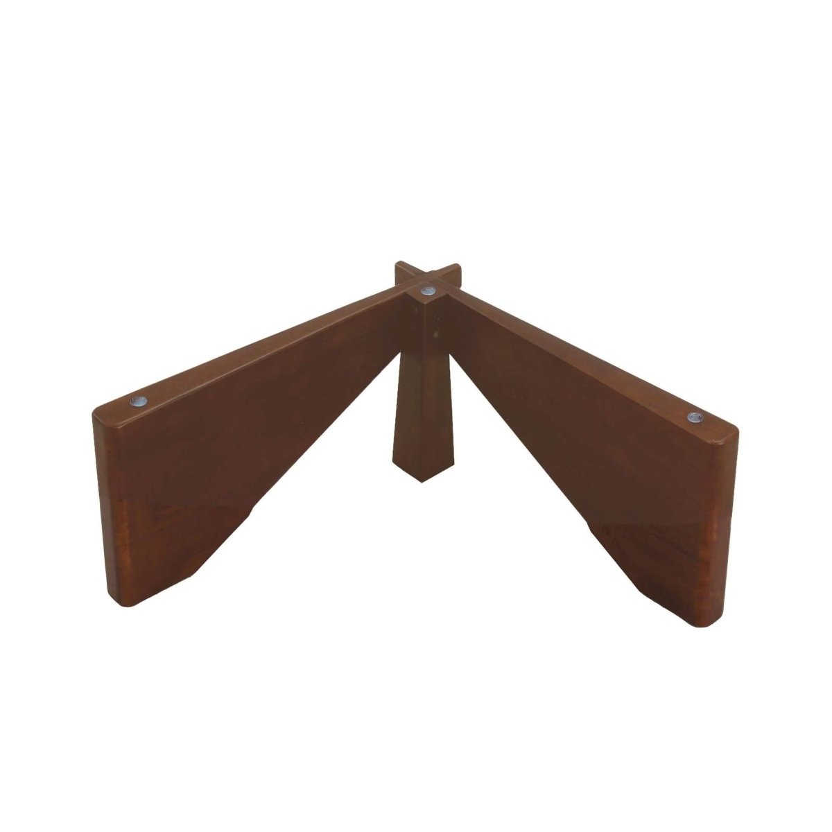 Imperial Triangle Coffee Table Base Dark Walnut Leisuremod