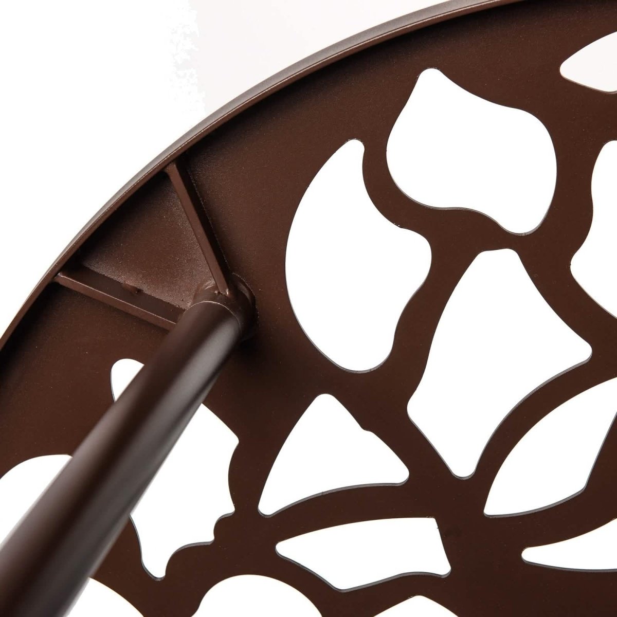 Devon Tree Design Glass Top Aluminum Base Indoor Outdoor Bistro Dining Table 31" Wide White Leisuremod