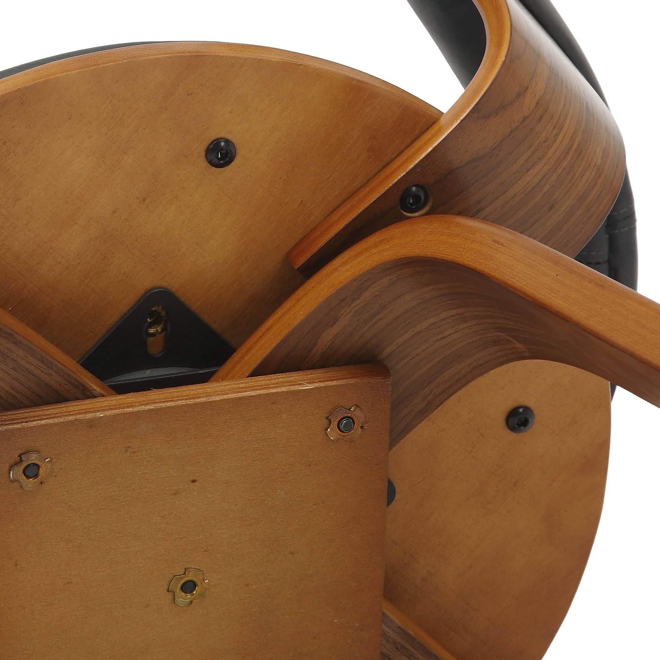 Brivo Modern Wooden Dining Chair With Walnut Color Frame Black Dining Chair Leisuremod