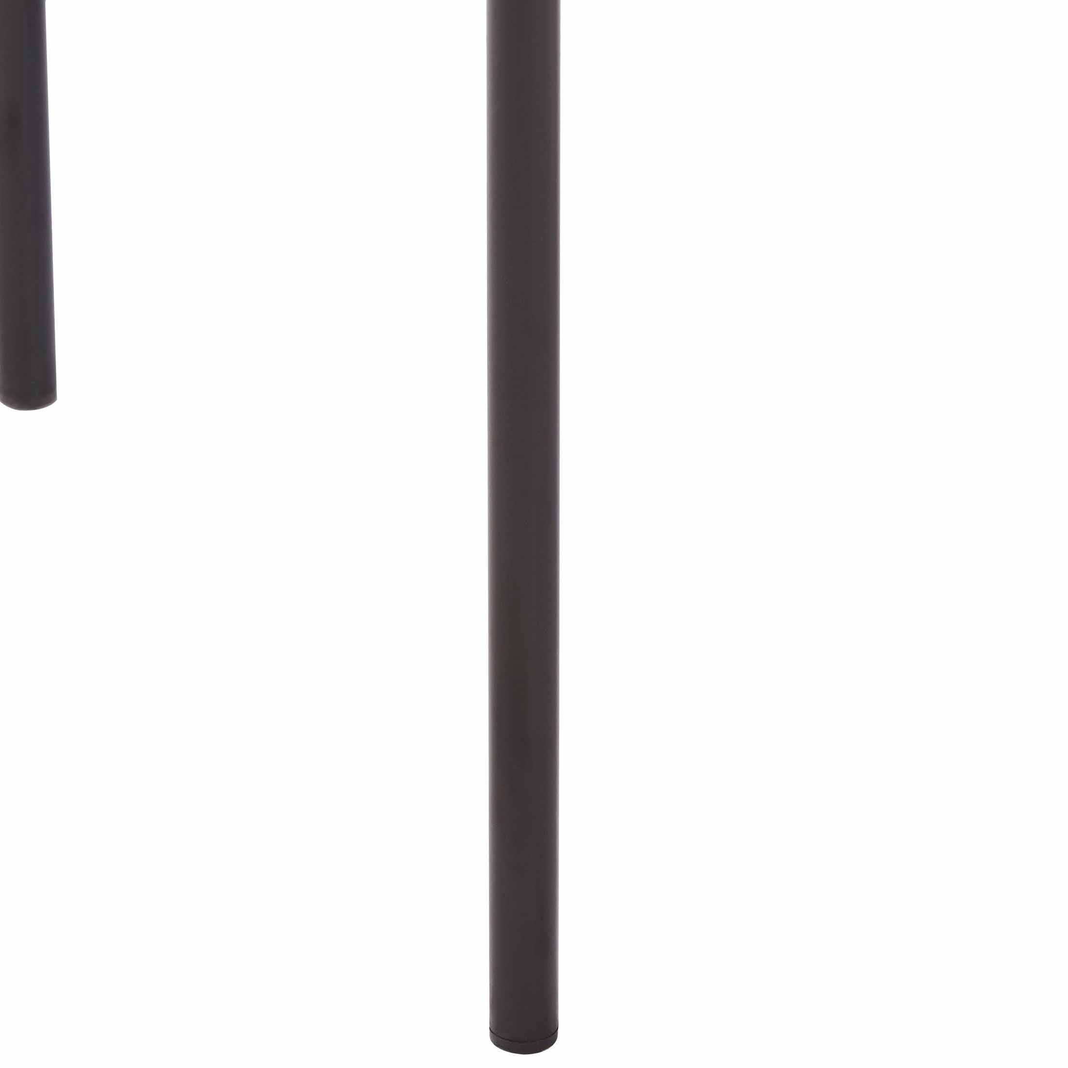 Cyril Dining Chair in Leather or Velvet with Open Back Design and Powder-Coated Iron Frame Taupe Dining Chair Leisuremod