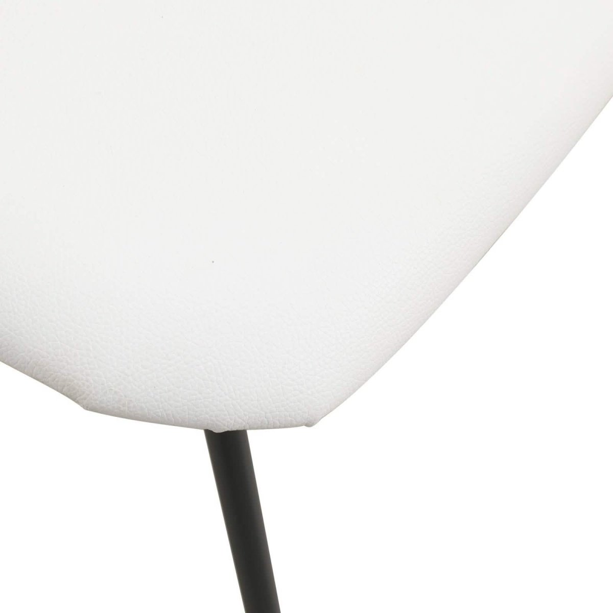 Leisuremod Dining Chair Lyra Leather Dining Chair with a Beech Wood Curved Back and Iron Legs