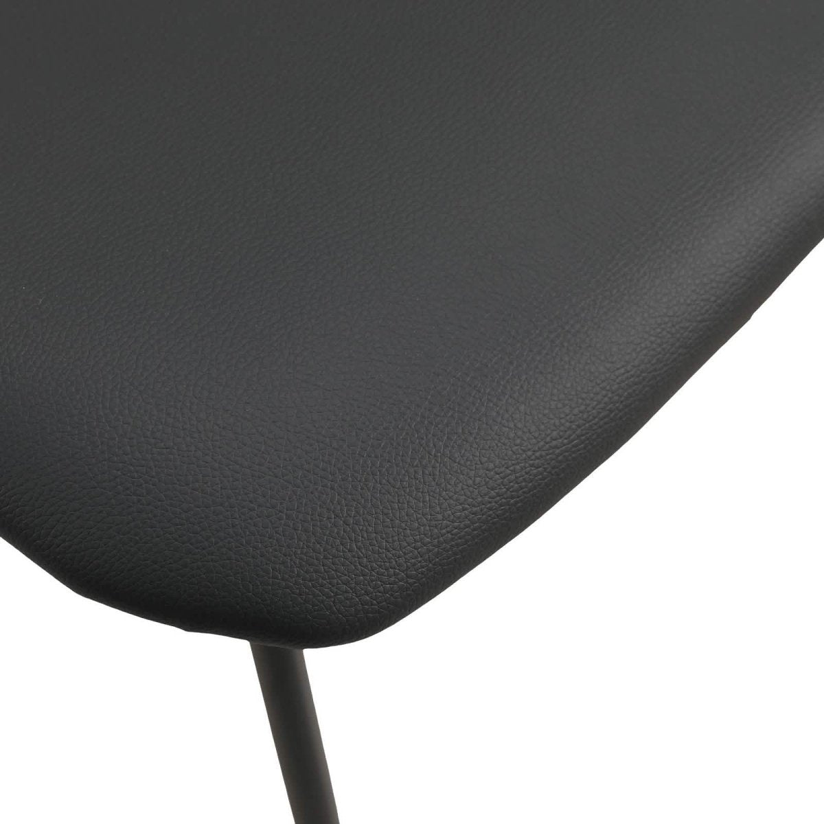 Leisuremod Dining Chair Lyra Leather Dining Chair with a Beech Wood Curved Back and Iron Legs