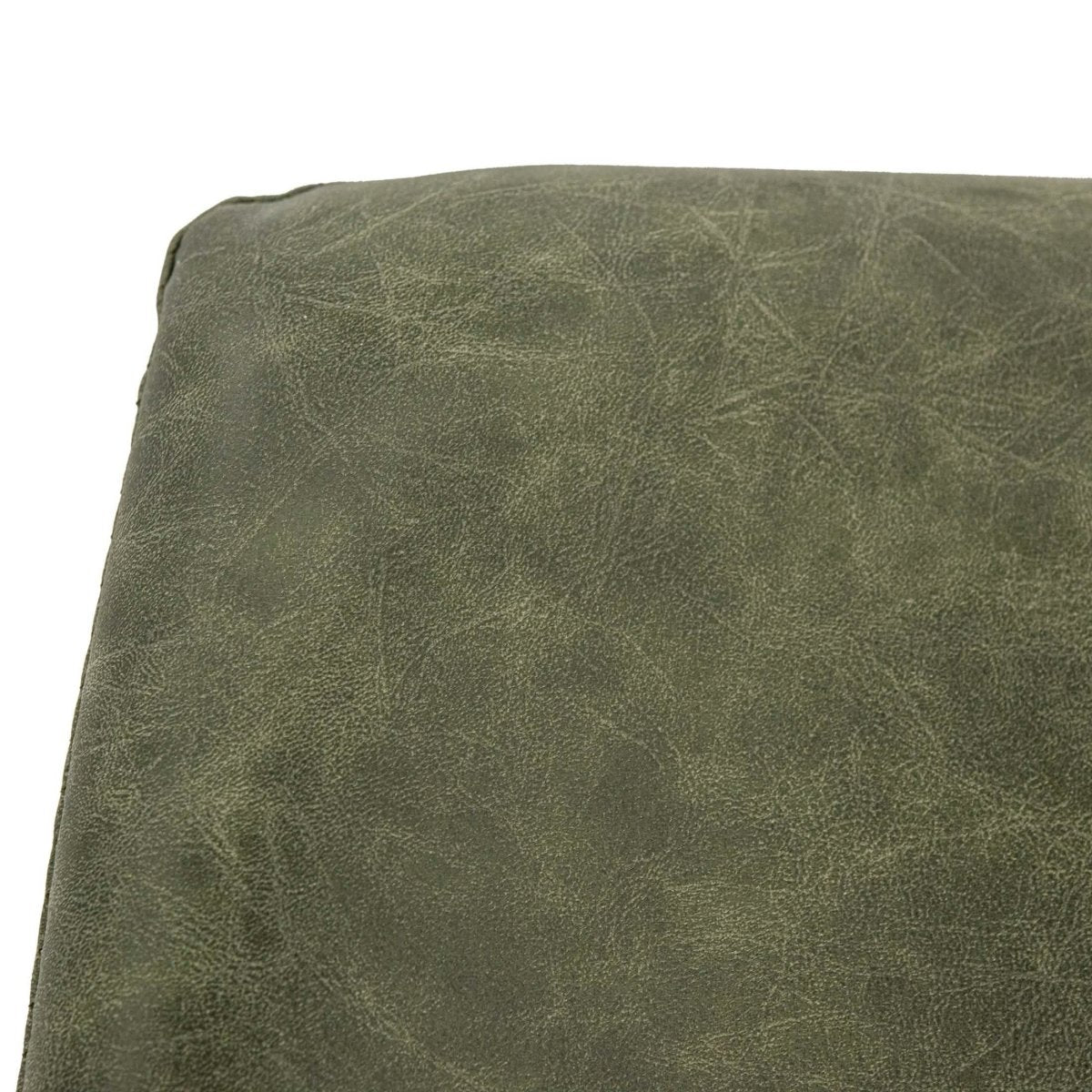 Markley Leather Dining Chair With Black/Gold Metal Legs Gold Olive Green Dining Chair Leisuremod