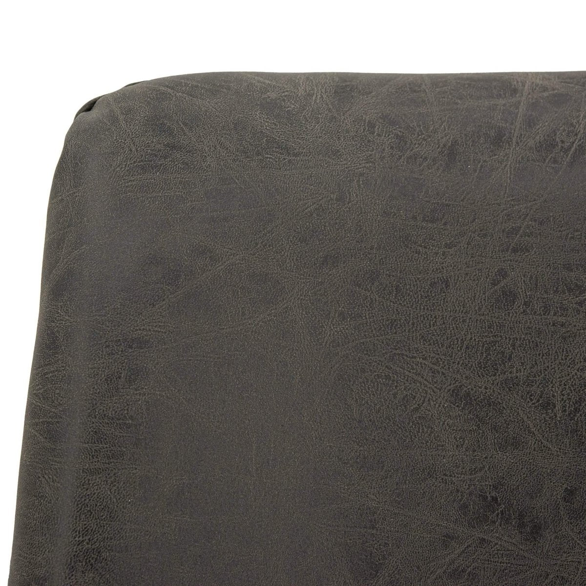 Markley Leather Dining Chair With Black/Gold Metal Legs Gold Charcoal Black Dining Chair Leisuremod