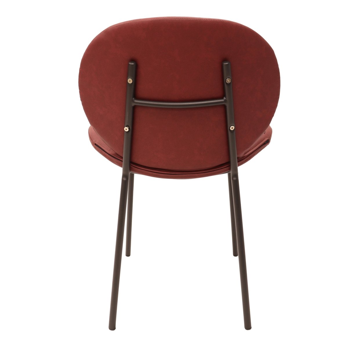 Servos Modern Dining Side Chair with Upholstered Seat and Powder Coated Iron Frame Bordeaux Dining Chair Leisuremod