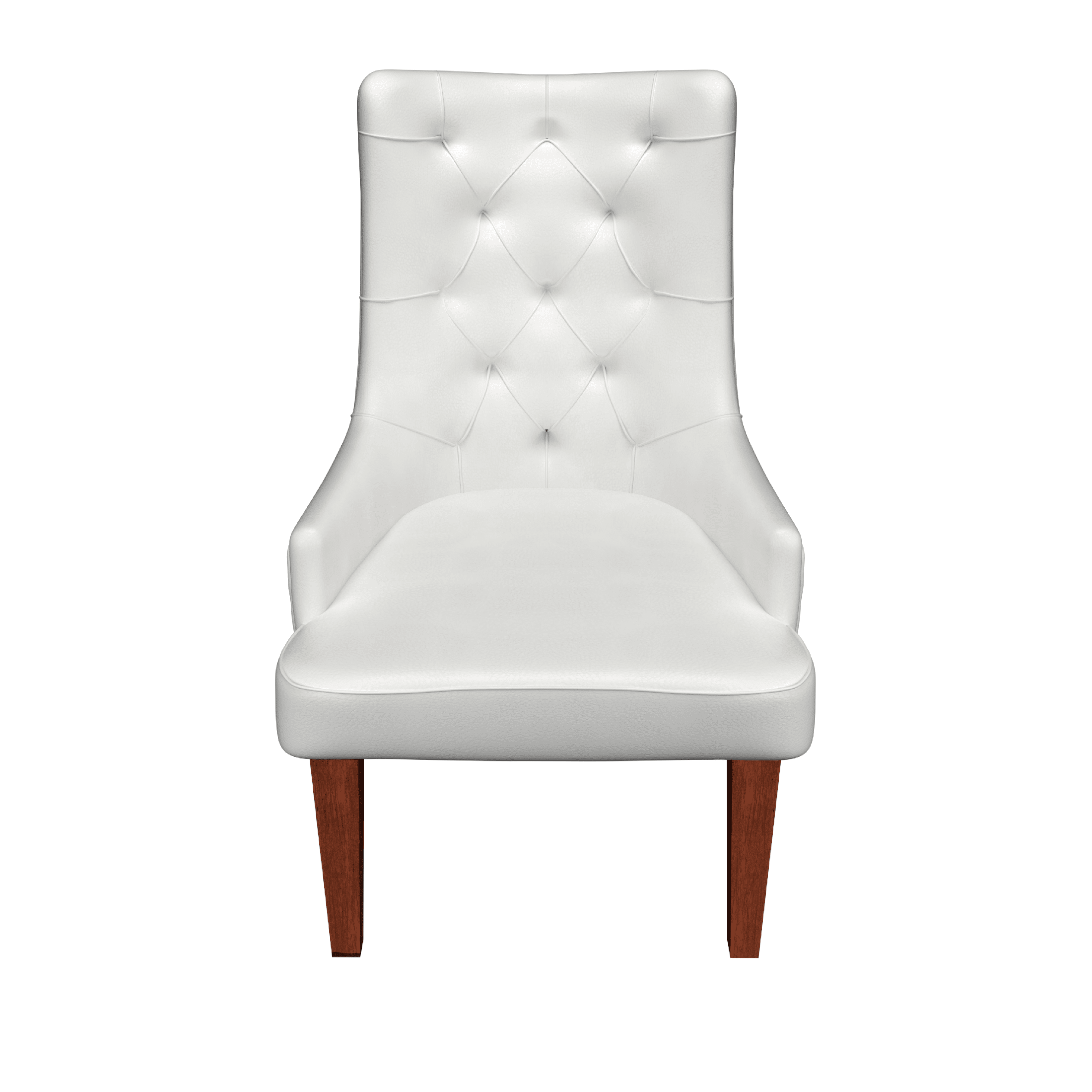 Leisuremod Dining Chair Spruce Dining Chair in Leather/Velvet with Diamond-Tufted Design and Rubberwood Legs