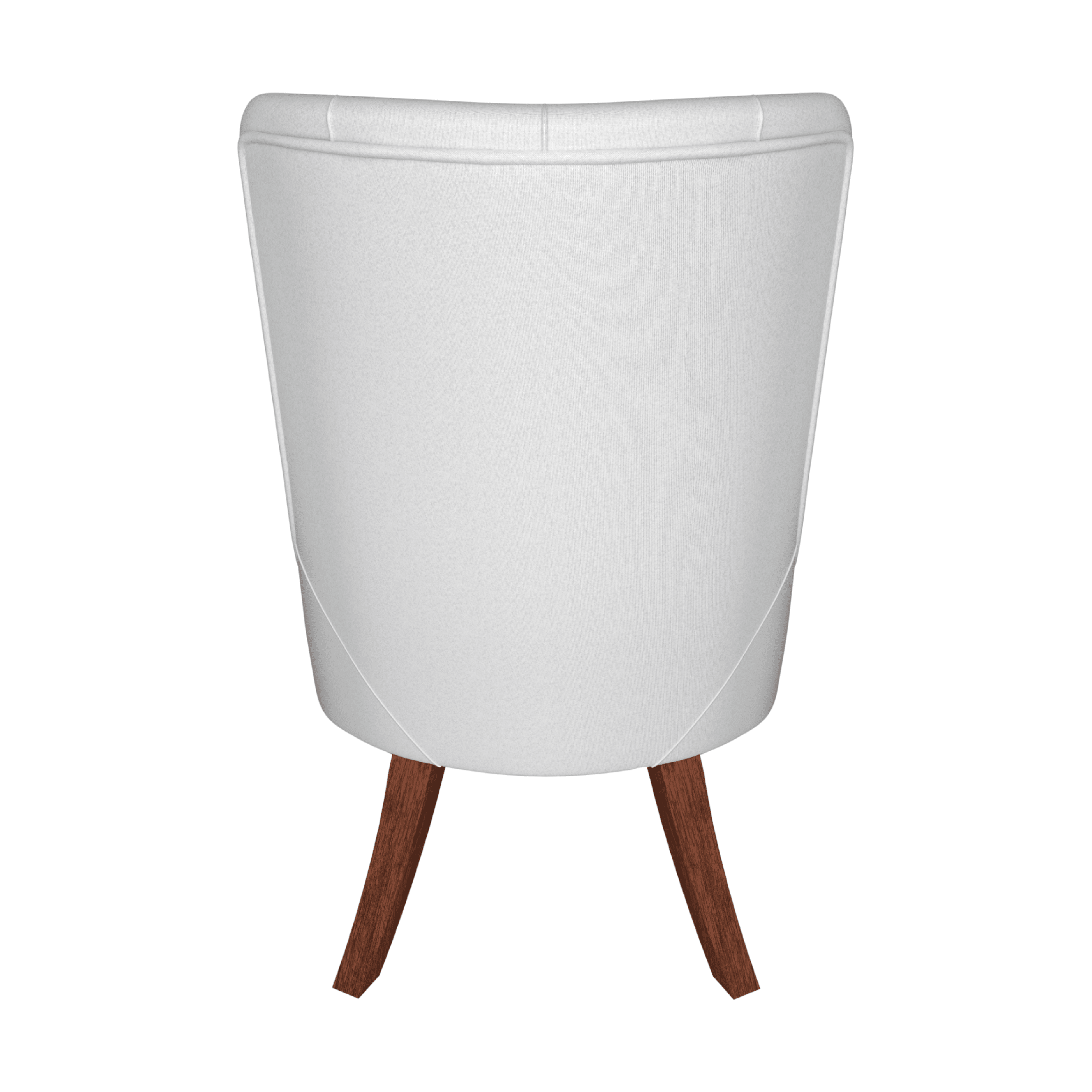 Spruce Dining Chair in Leather/Velvet with Diamond-Tufted Design and Rubberwood Legs Light Grey Dining Chair Leisuremod