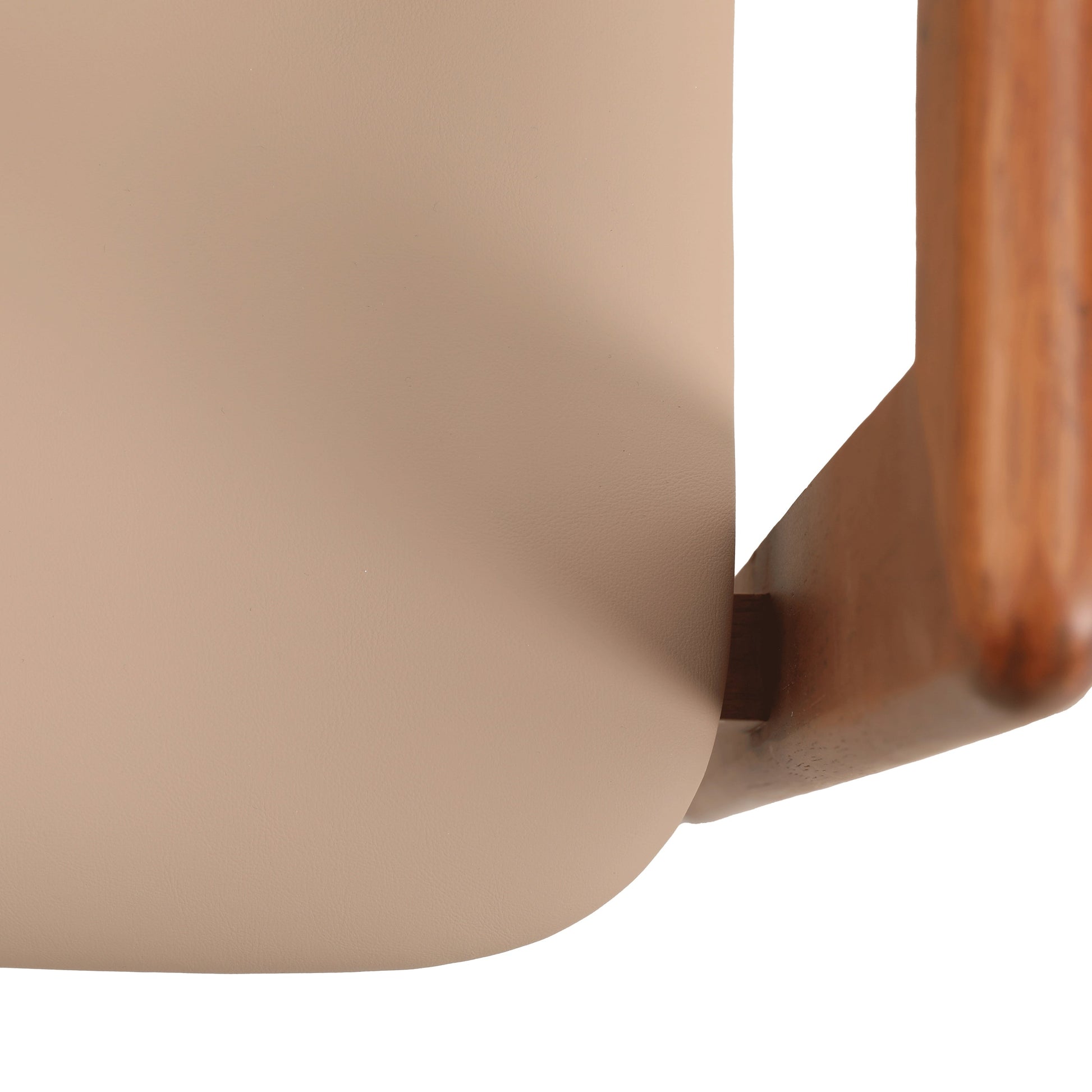 Leisuremod Dining Chair Velo Series Dining Chair with Upholstered Leather and Rubberwood Legs