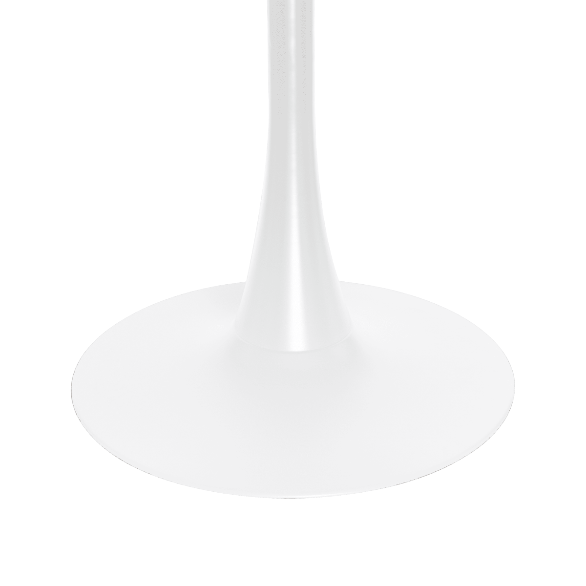 Bristol 5-Piece Dining Set 35" MDF Round Table with 4 ABS Plastic Side Chair in Chrome Clear Dining Set Leisuremod