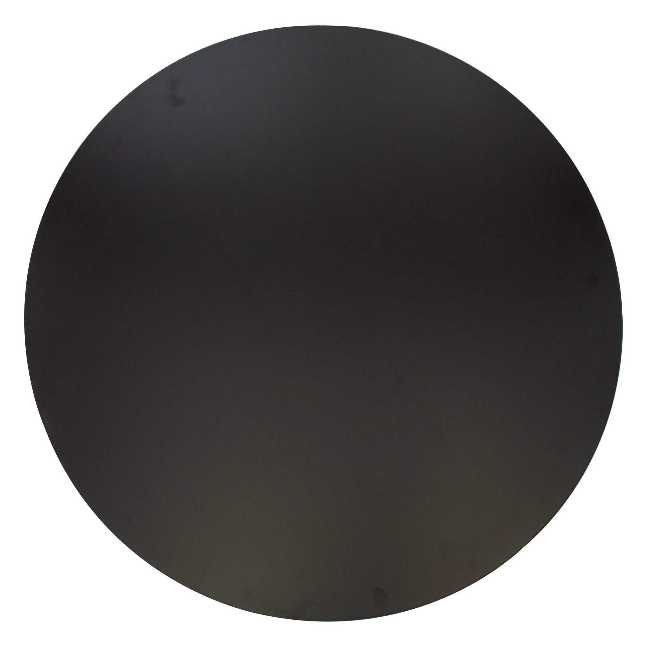 Bristol 5-Piece Dining Set 35" Round Dining Table in Black Iron - 4 ABS Plastic Side Chair in Chrome Clear Dining Set Leisuremod