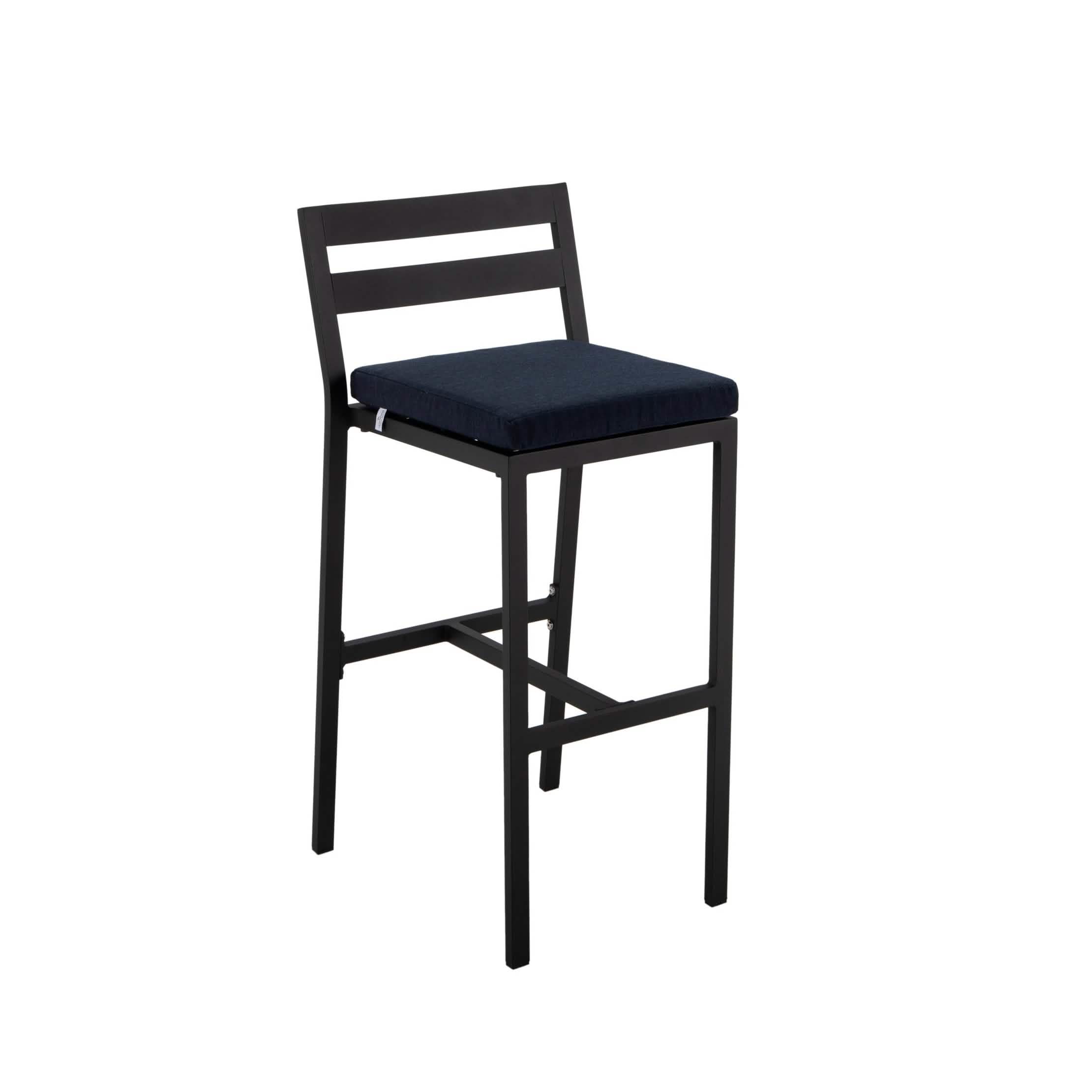 Chelsea 5-Piece Patio Bar Set: Aluminum Fire Pit Table with Tank Holder & 4 Barstools with Cushions Dining Set Leisuremod