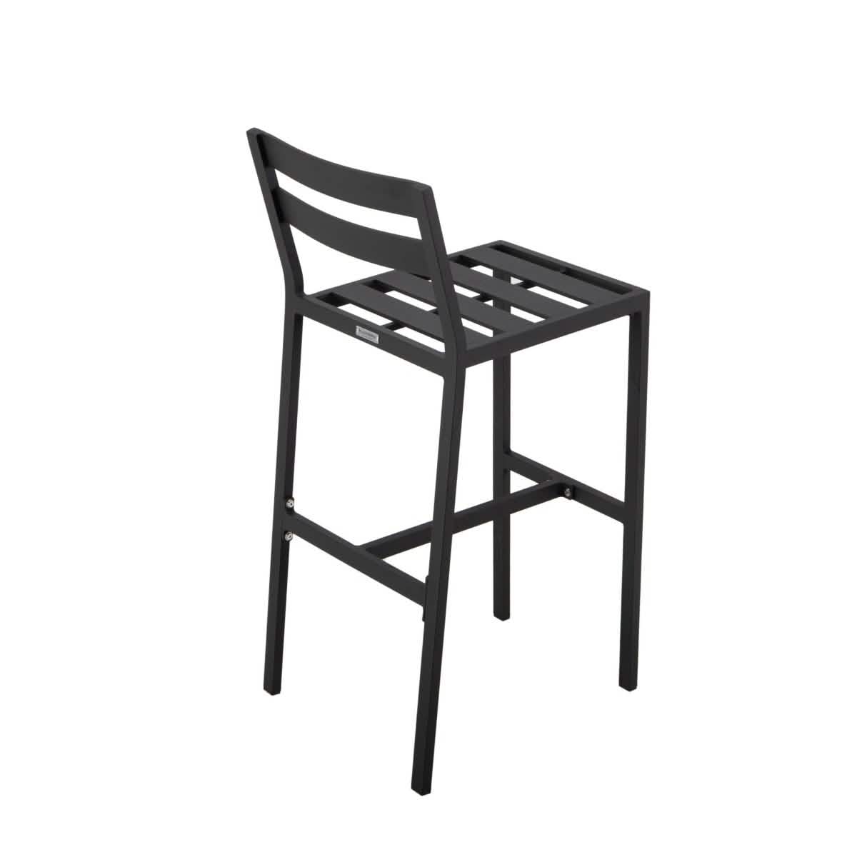 Chelsea 5-Piece Patio Bar Set: Aluminum Fire Pit Table with Tank Holder & 4 Barstools with Cushions Dining Set Leisuremod