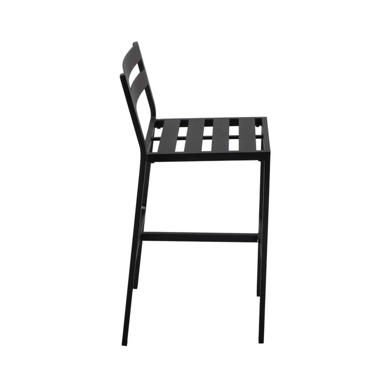 Chelsea 5-Piece Patio Bar Set: Aluminum Fire Pit Table with Tank Holder & 4 Barstools with Cushions Dining Set Leisuremod