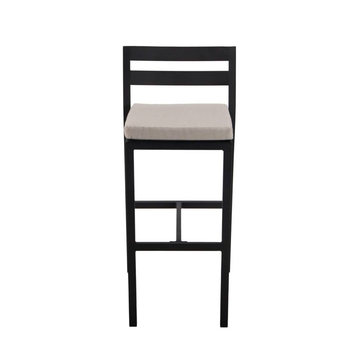 Chelsea 5-Piece Patio Bar Set: Aluminum Fire Pit Table with Tank Holder & 4 Barstools with Cushions Dining Set Leisuremod