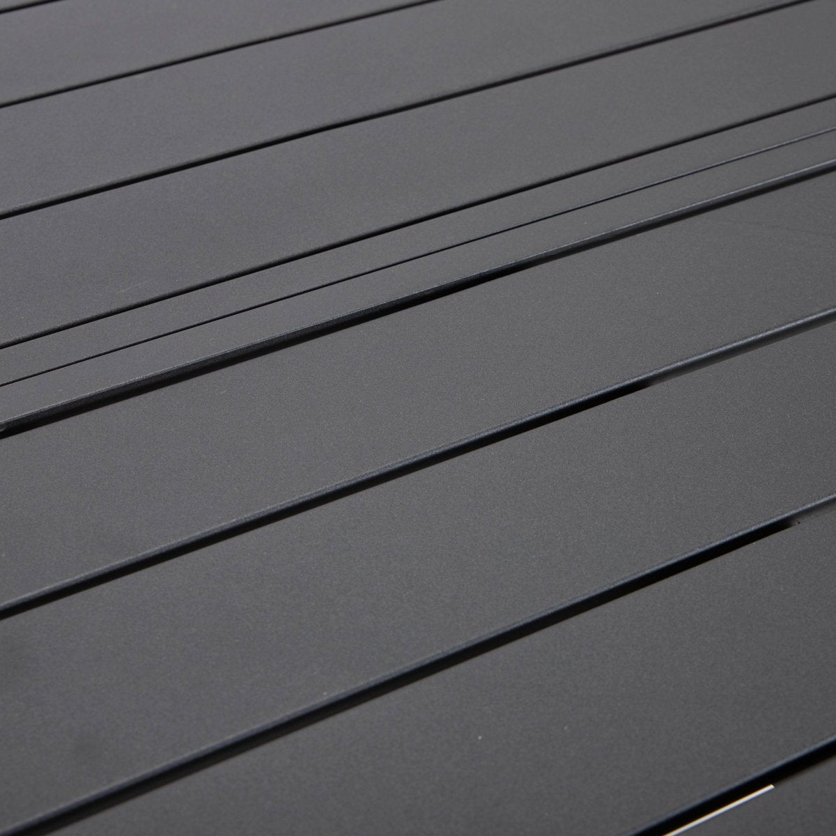 Chelsea 5-Piece Patio Dining Set with 48" Round Aluminum Dining Table and 4 Dining Armchair Black Dining Set Leisuremod