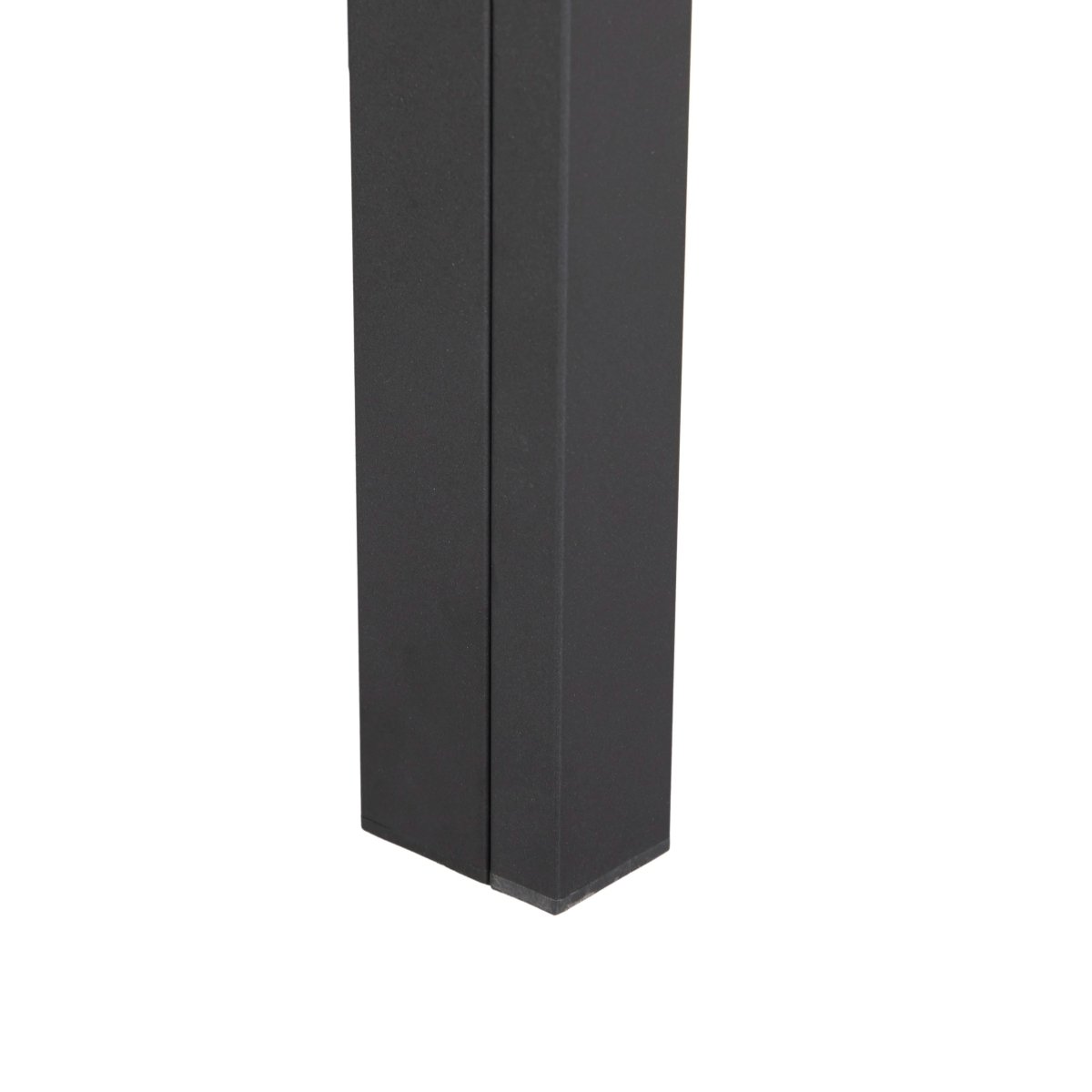 Chelsea 5-Piece Patio Dining Set with 48" Round Aluminum Dining Table and 4 Dining Armchair Black Dining Set Leisuremod