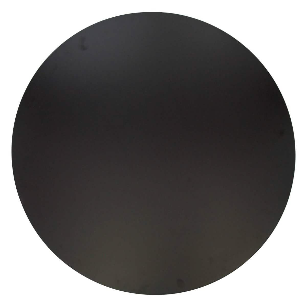 LeisureMod 5-Piece Dining Set Round Black MDF Dining Table and 4 Acrylic Dining Chairs with Chrome Legs Amber Dining Set Leisuremod